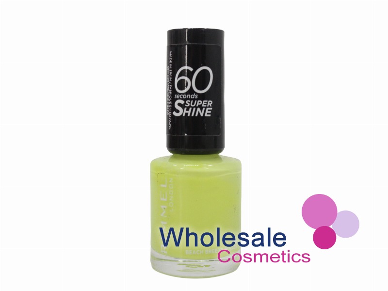 8 x Rimmel 60 Seconds Super Shine Nail Polish - 155 BEACH BREEZE PLEASE